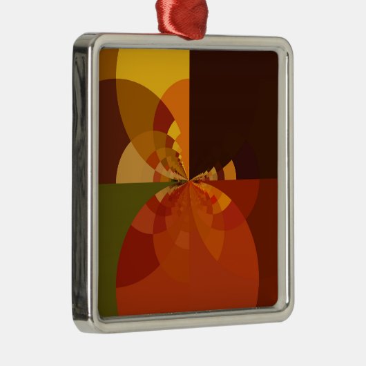 Prachtige Earth Abstracte Art Print Metalen Ornament (Rechts)