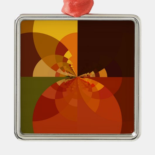 Prachtige Earth Abstracte Art Print Metalen Ornament (Voorkant)