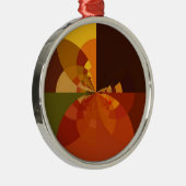 Prachtige Earth Abstracte Art Print Metalen Ornament (Rechts)