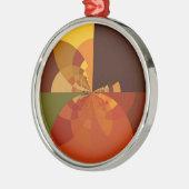 Prachtige Earth Abstracte Art Print Metalen Ornament (Links)