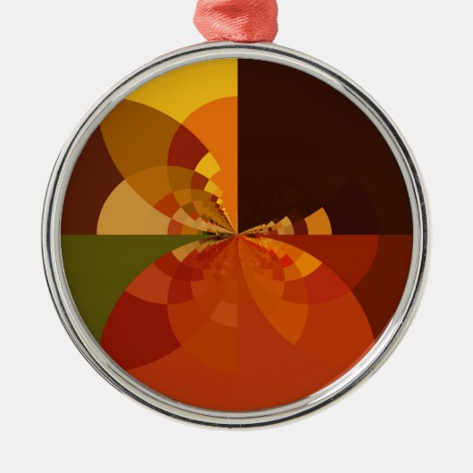 Prachtige Earth Abstracte Art Print Metalen Ornament (Voorkant)
