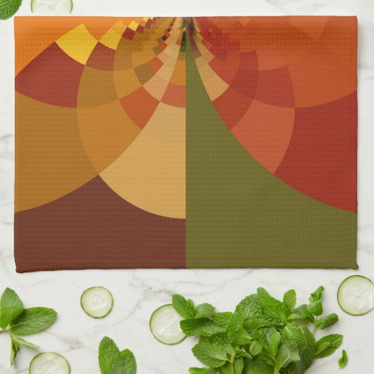 Prachtige Earth Abstracte Art Print Theedoek (Gevouwen)