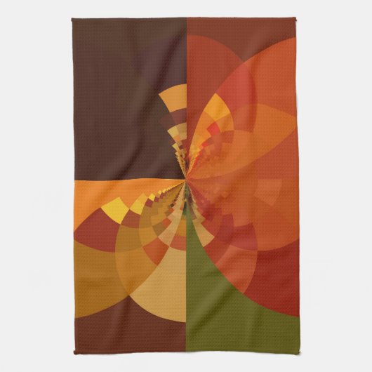 Prachtige Earth Abstracte Art Print Theedoek (Verticaal)