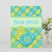 Prachtige Easter Party Invitation- Kaart (Staand voorkant)