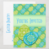 Prachtige Easter Party Invitation- Kaart (Voorkant / Achterkant)