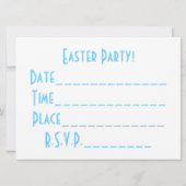 Prachtige Easter Party Invitation- Kaart (Achterkant)