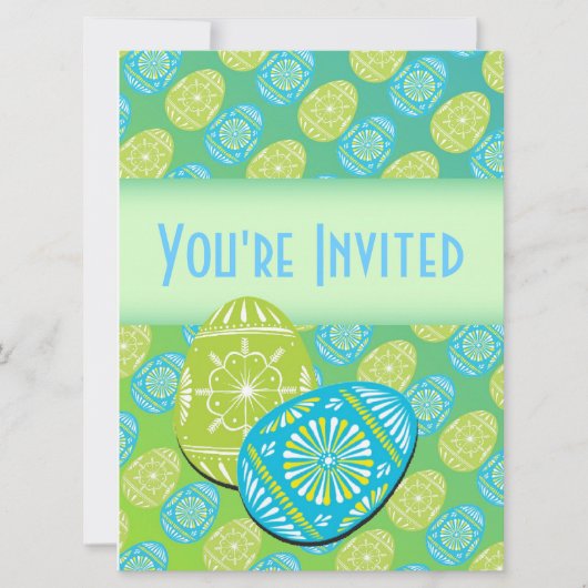 Prachtige Easter Party Invitation- Kaart (Voorkant)