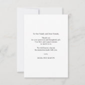 Prachtige Ecalyptus Weddenschap Foto Hartelijk dan Bedankkaart (Achterkant)