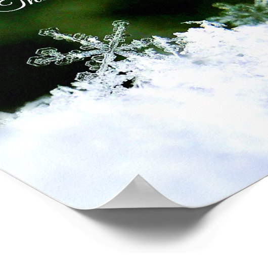 Prachtige echte sneeuwvlok en zingt vervolgens mij poster (Hoek)