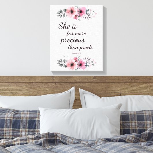 Prachtige, edele bijbel voor scripts, geïnspireerd canvas afdruk (Insitu (Slaapkamer))