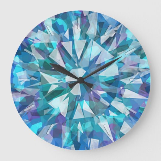 Prachtige edelsteen met blauwen en paarsjes grote klok (Voorkant)