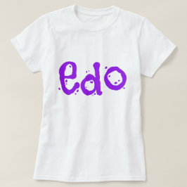 Prachtige Edo Paars en White T-shirt