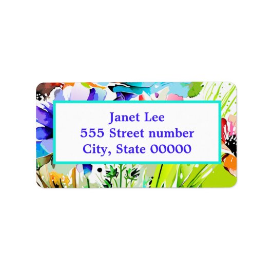 Prachtige een van een soort adresetiketten etiket (Voorkant)