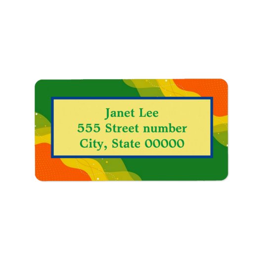 Prachtige een van een soort adresetiketten etiket (Voorkant)