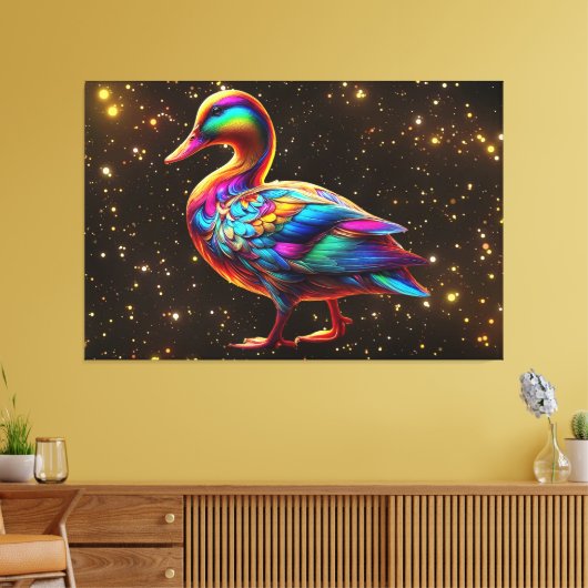 Prachtige eend canvas afdruk (Insitu (Woonkamer))