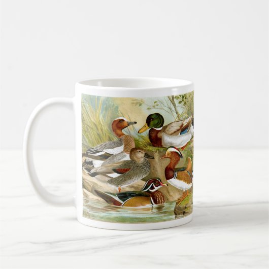 Prachtige  eenden koffiemok (Links)