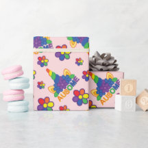Prachtige Eenhoorn Hoorn Kleurrijke Bloemen Autism