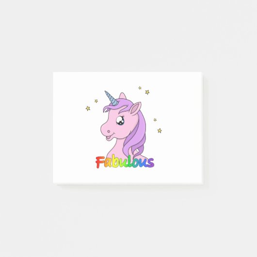 Prachtige Eenhoorn Post-it® Notes (Voorkant)
