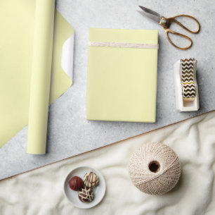Prachtige eenvoudige, Bleke gele satijn Cadeaupapier