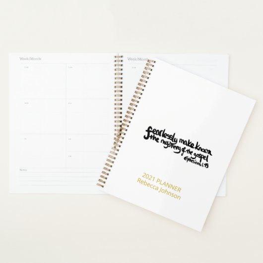 Prachtige, eenvoudige Christelijke planner (Display)