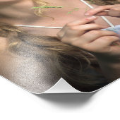 Prachtige, eenvoudige meisjespredike satin foto afdruk (Hoek)