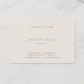 Prachtige, eenvoudige, moderne, luxe Sjabloon Visitekaartje (Achterkant)