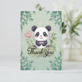 Prachtige eenvoudige panda bedankkaart (Staand voorkant)