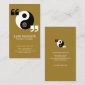 Prachtige eenvoudige Yin Yang Speech Box Interpret Visitekaartje (Voorkant / Achterkant)