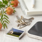 Prachtige eenzame kerk genaamd Rainui Sleutelhanger (Zijkant)