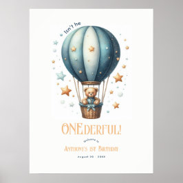 Prachtige Eerste Verjaardag Welkom Poster