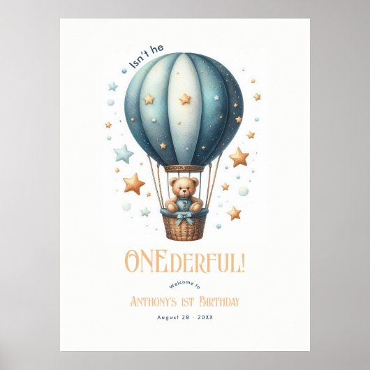 Prachtige Eerste Verjaardag Welkom Poster (Voorkant)