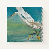 Prachtige Egret Shore Bird Painting Notitieboek (Achterkant)