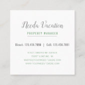 Prachtige Egret Shorebird on Water Art Vierkante Visitekaartje (Achterkant)