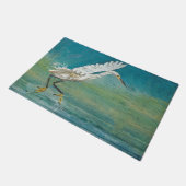 Prachtige Egret Shorebird Painting Deurmat (Schuin)