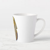 Prachtige Egyptische Faraonische symbolen 1 Latte Mok (Rechts)