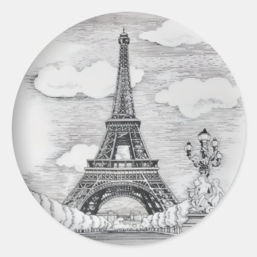 Prachtige Eiffeltoren Sticker (Voorkant)