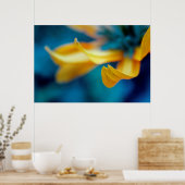 Prachtige Elegant Abstract Geel Coneflower Petal Poster (Keuken)