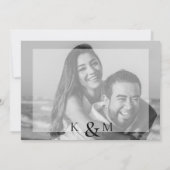 Prachtige Elegant B/W Photo Wedding III Kaart (Achterkant)