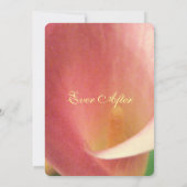 Prachtige Elegant Bleek Roze Calla Lily Wedding Kaart (Achterkant)