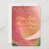 Prachtige Elegant Bleek Roze Calla Lily Wedding Kaart (Voorkant)