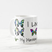 Prachtige Elegant Butterflies met Typografie Koffiemok (Voorkant links)