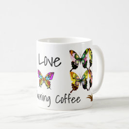 Prachtige Elegant Butterflies met Typografie Koffiemok