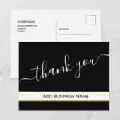 Prachtige Elegant Gold Black Business DANK JE POS Briefkaart (Voorkant / Achterkant)