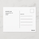 Prachtige Elegant Gold Black Business DANK JE POS Briefkaart (Achterkant)