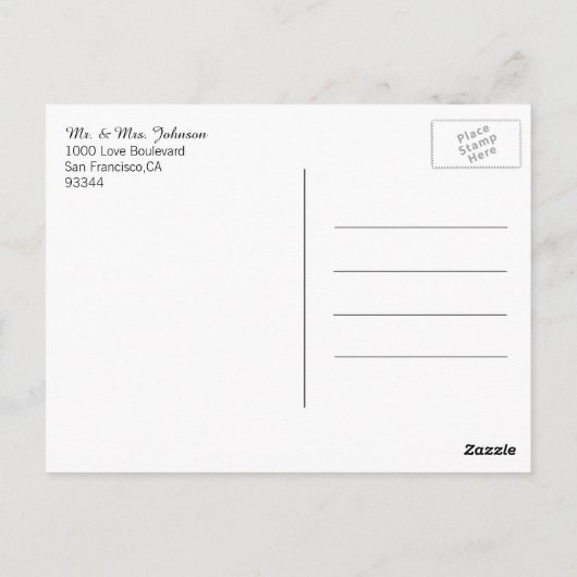 Prachtige Elegant Gouden Hart Dank U Trouwen Briefkaart (Achterkant)