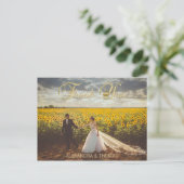 Prachtige Elegant Gouden Hart Dank U Trouwen Briefkaart (Staand voorkant)