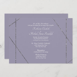 Prachtige Elegant Lavender Wedding II Kaart
