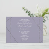 Prachtige Elegant Lavender Wedding Kaart (Staand voorkant)