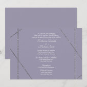 Prachtige Elegant Lavender Wedding Kaart (Voorkant / Achterkant)