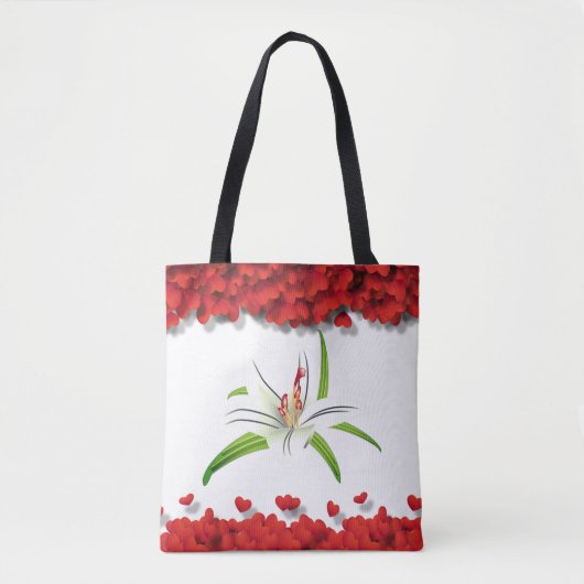 Prachtige Elegant Lily Glamoureuze Hearths Tote Bag (Voorkant)